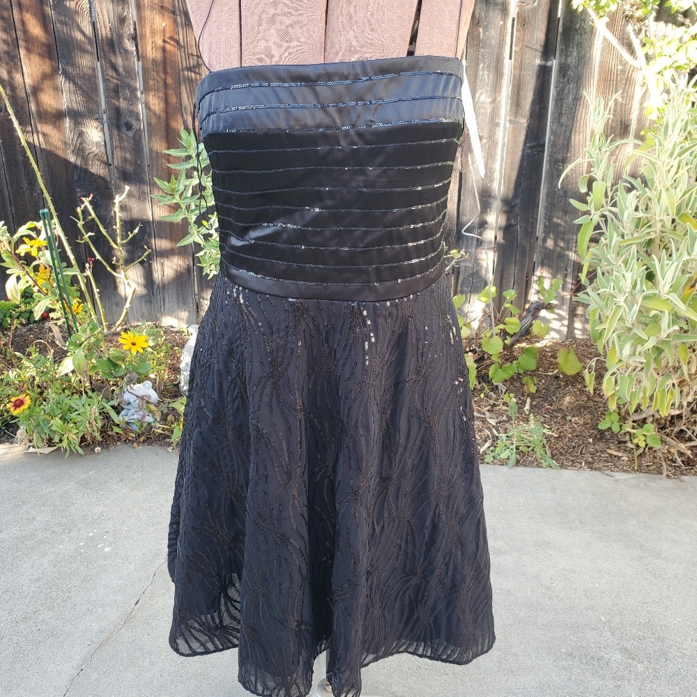 Elegant Black Strapless Dress